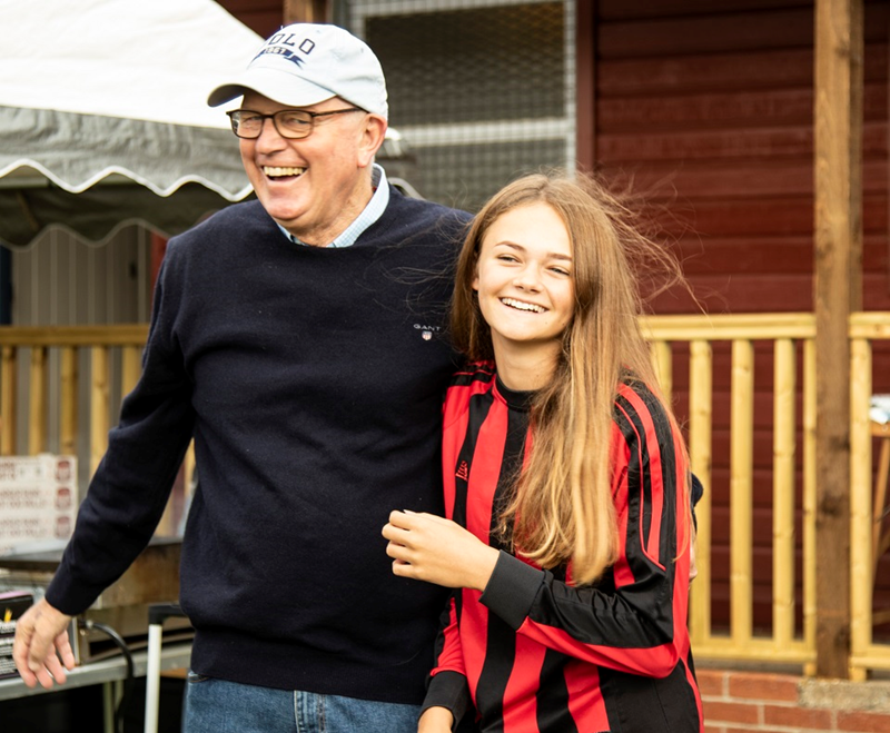 KGV Playing Fields official opening - Mick Channon and grand daughter Evie